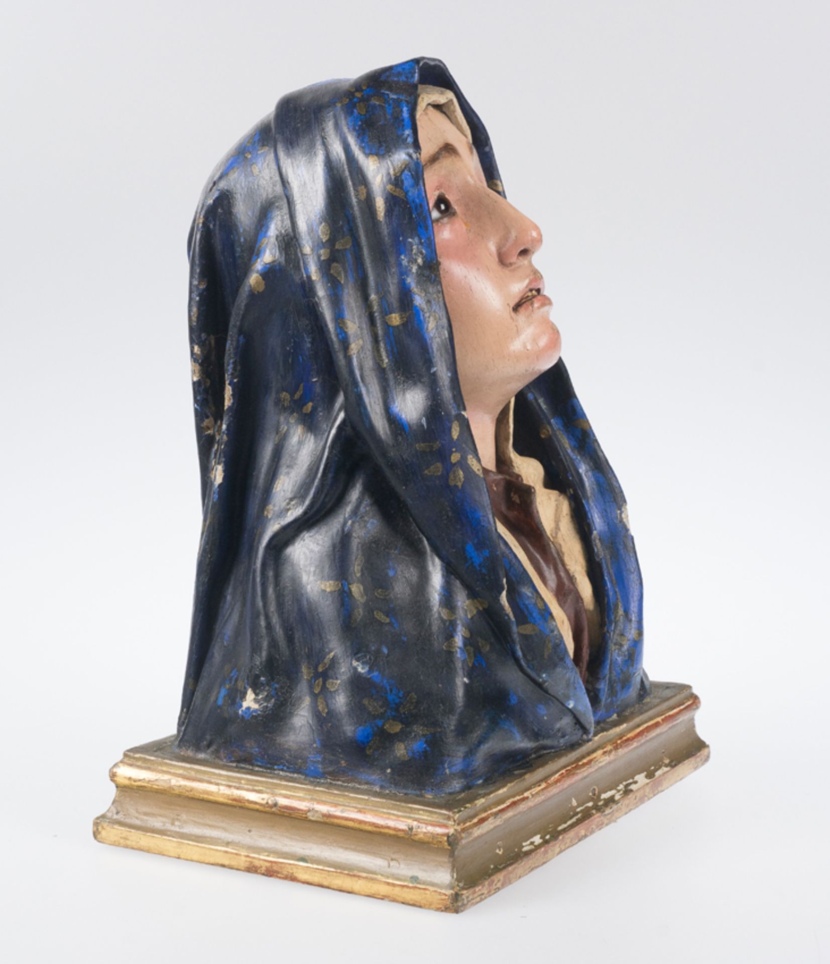 "Bust of Our Lady of Sorrows". Anonymous from Granada. Late 17th century. - Image 7 of 8