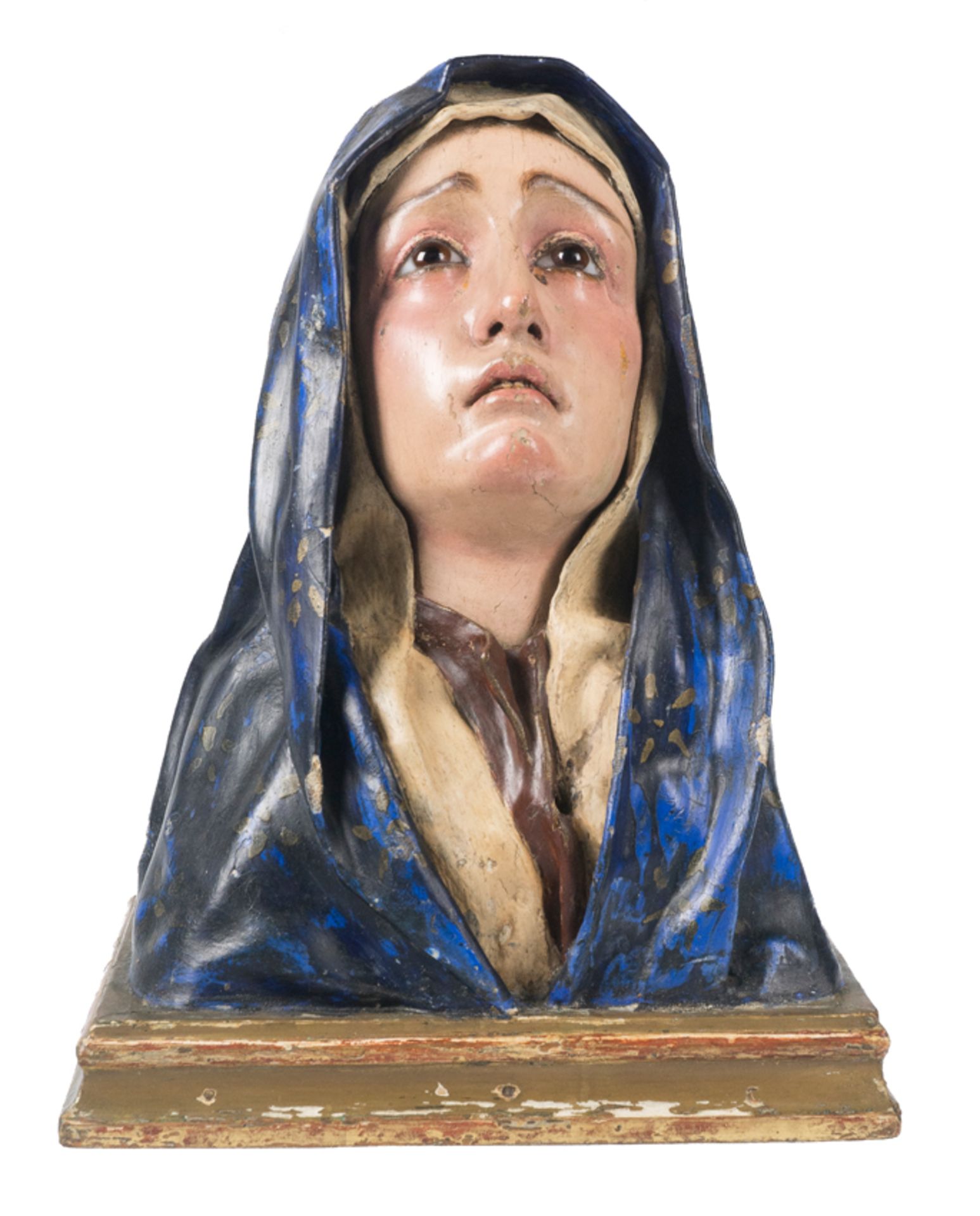 "Bust of Our Lady of Sorrows". Anonymous from Granada. Late 17th century. - Image 4 of 8