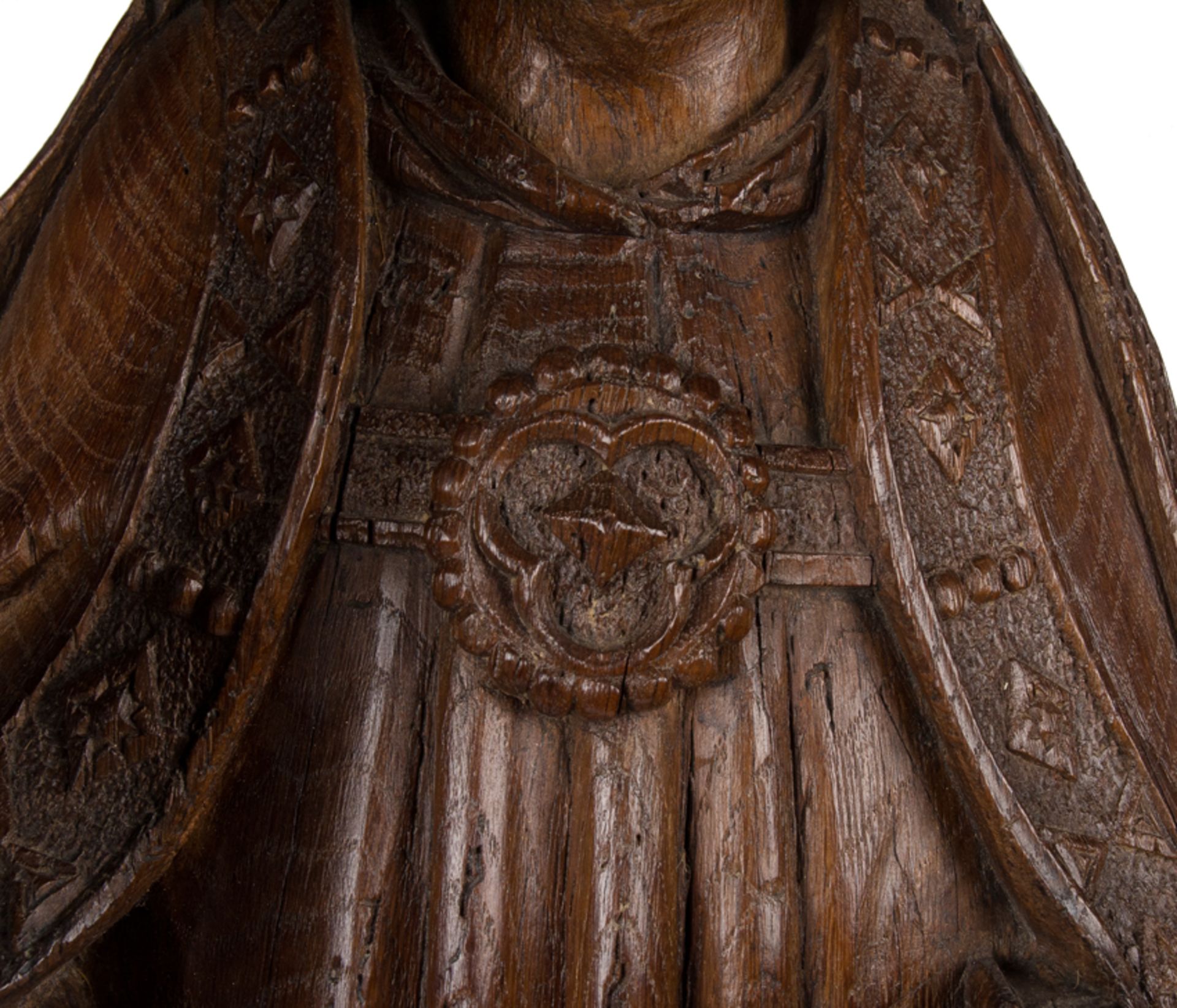 "Bishop Saint". Hispanic-Flemish. Anonymous. Circa 1500. - Bild 5 aus 8
