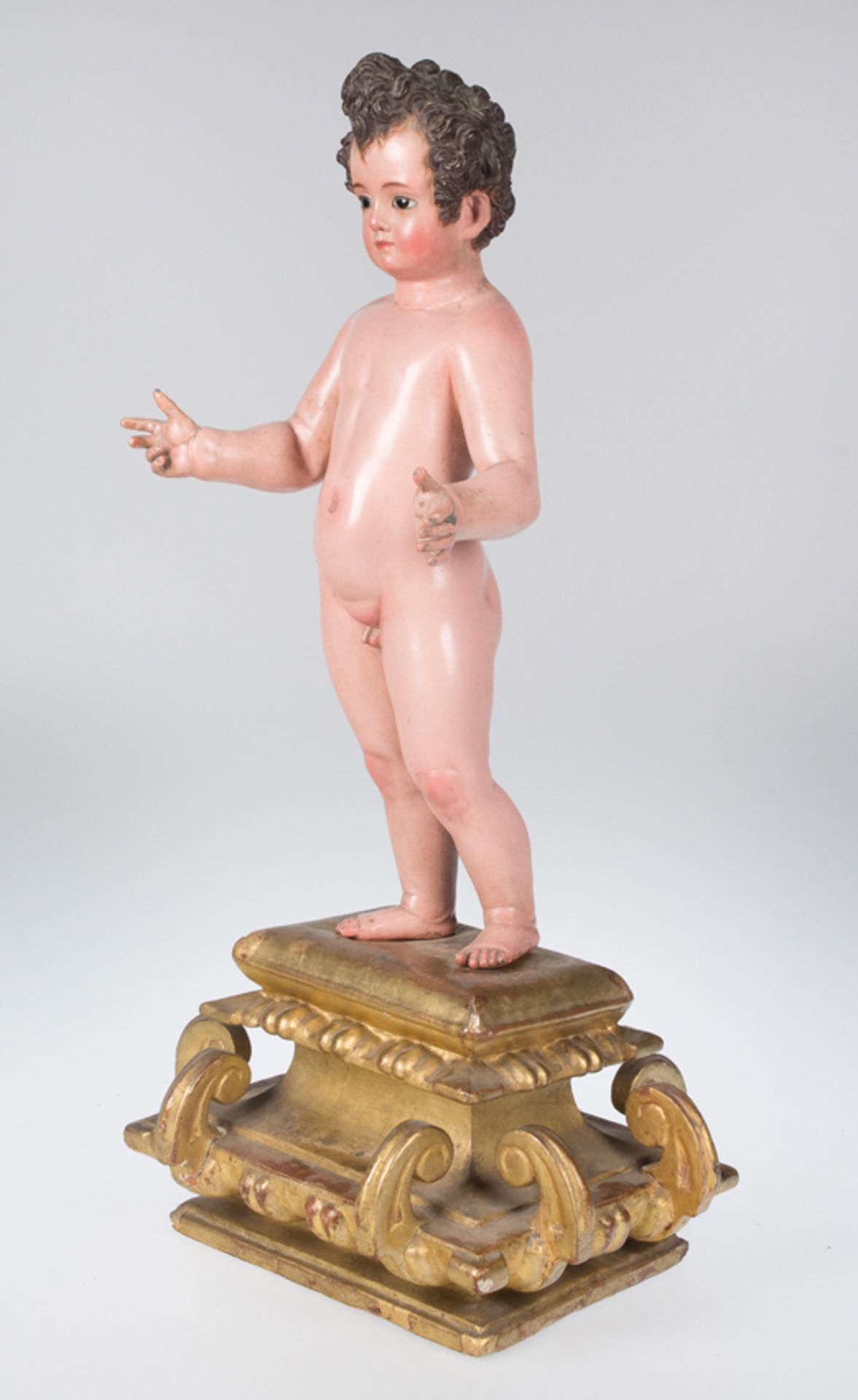 "Blessing Christ Child". Anonymous from Seville. First third of the 17th century. - Bild 4 aus 6