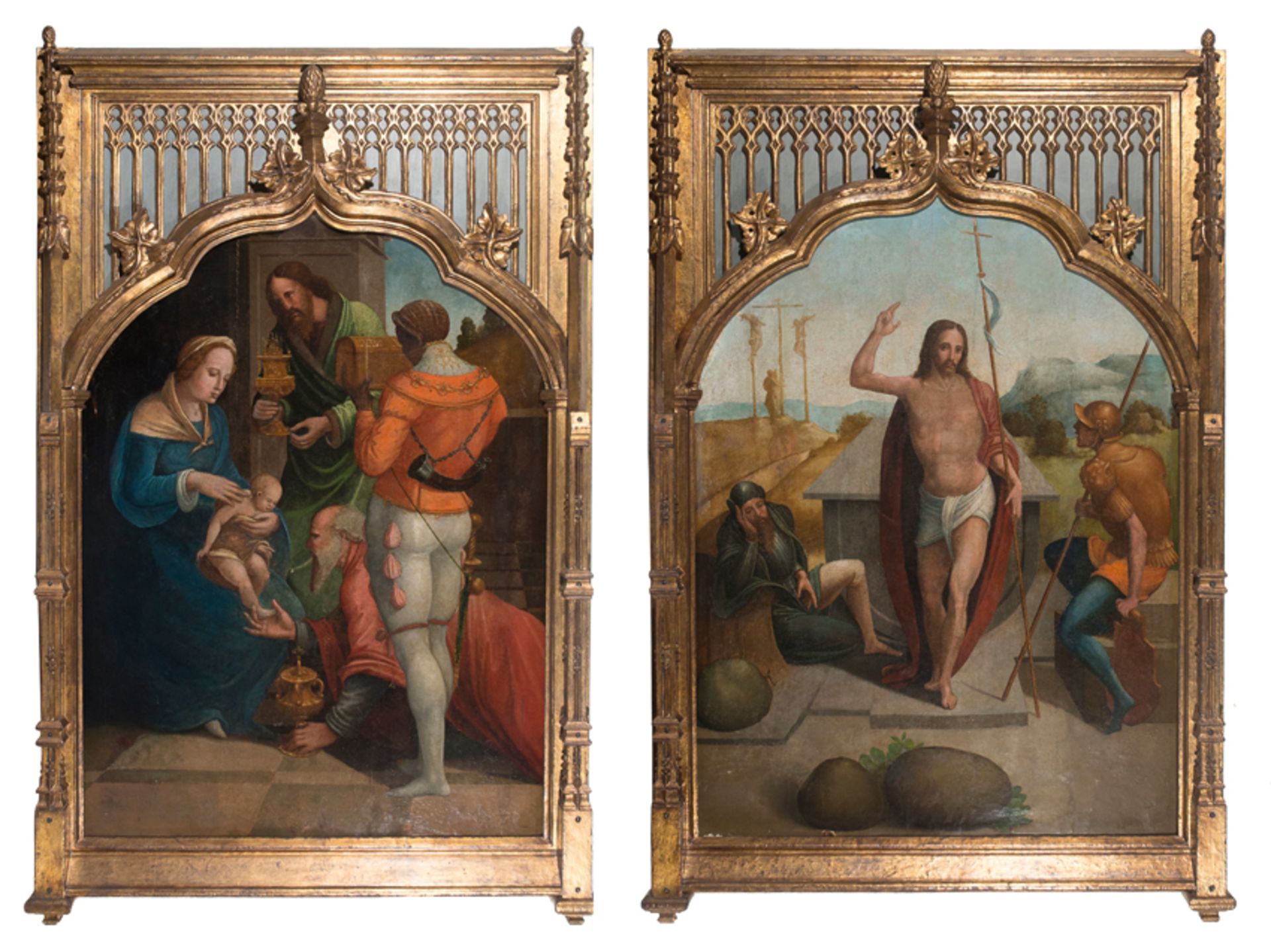 "The Resurrection" and "The Adoration of the Magi"Anonymous from Castile, Spain. First third