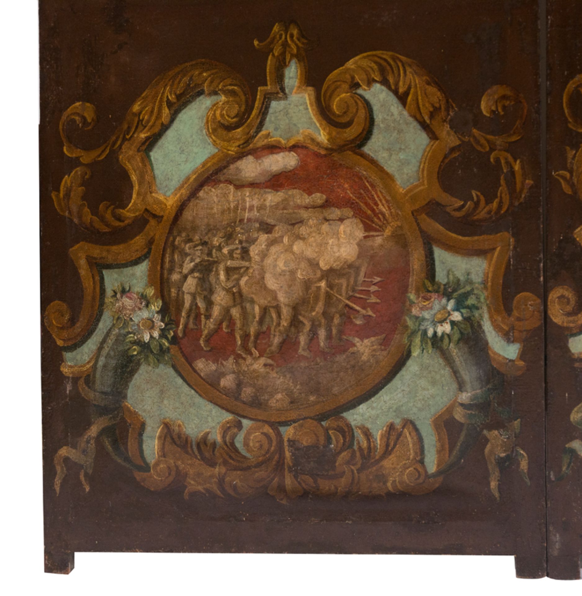 Magnificent screen with four sections. Chile. Circa 1810 - 1812. - Image 33 of 35