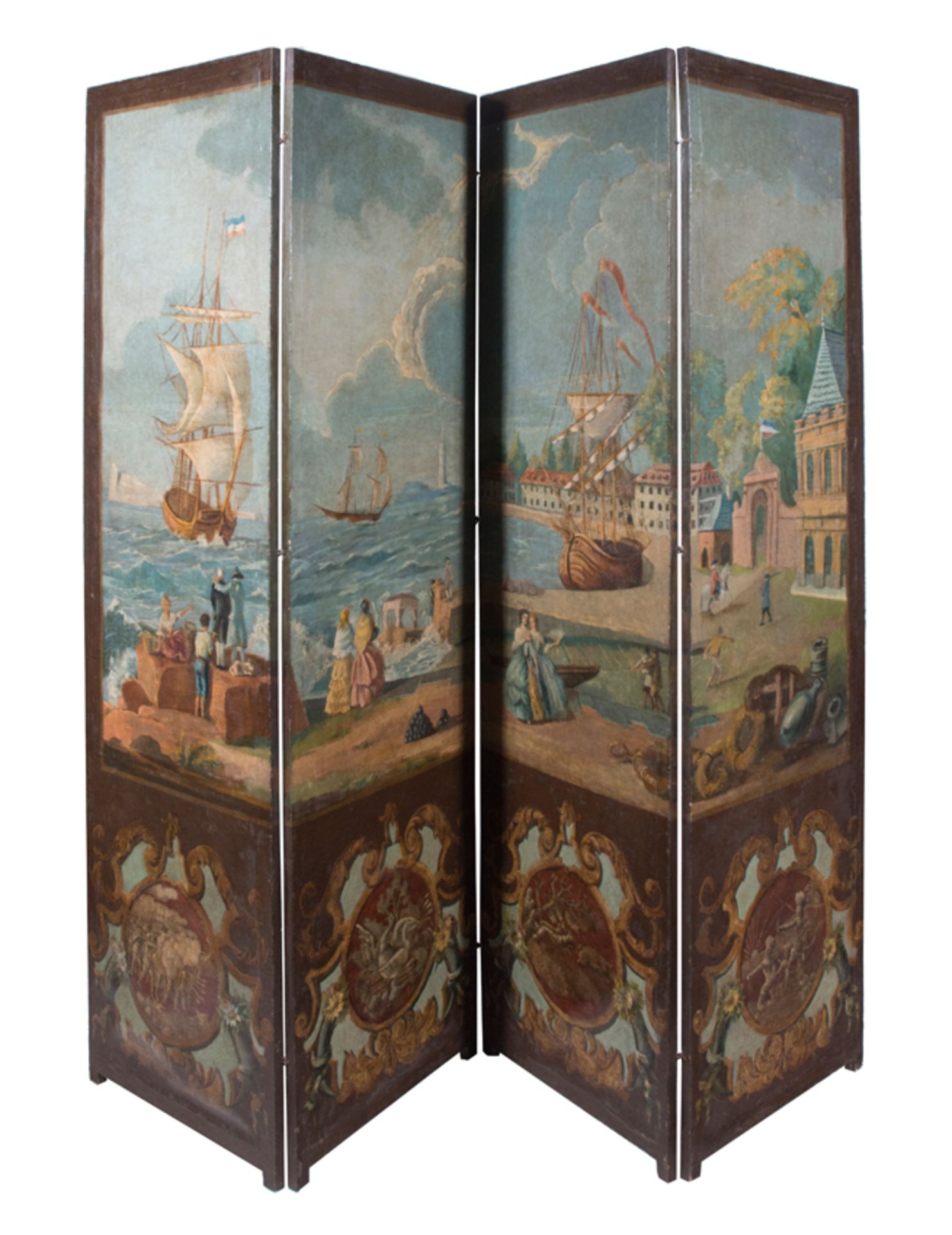 Magnificent screen with four sections. Chile. Circa 1810 - 1812. - Image 2 of 35