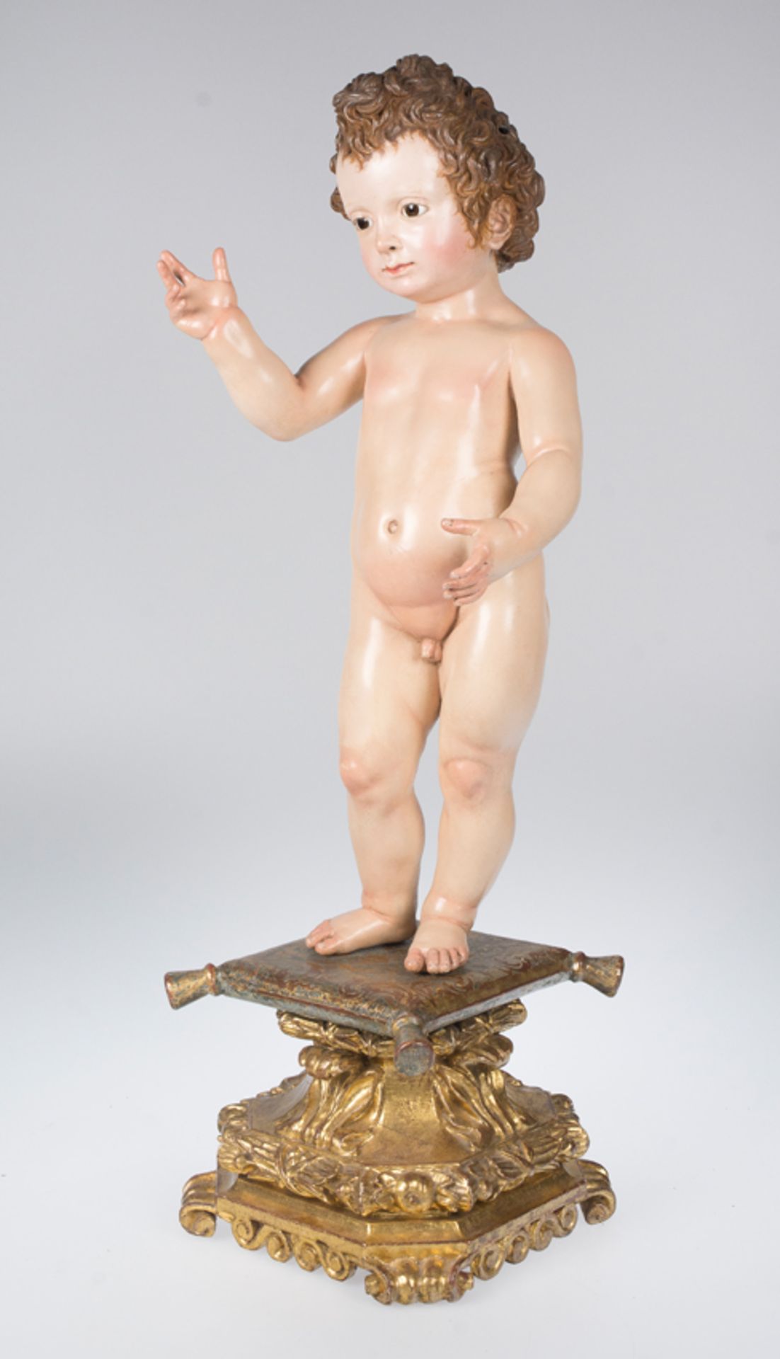 "Blessing Christ Child". Anonymous from Seville. First third of the 17th century - Image 3 of 5