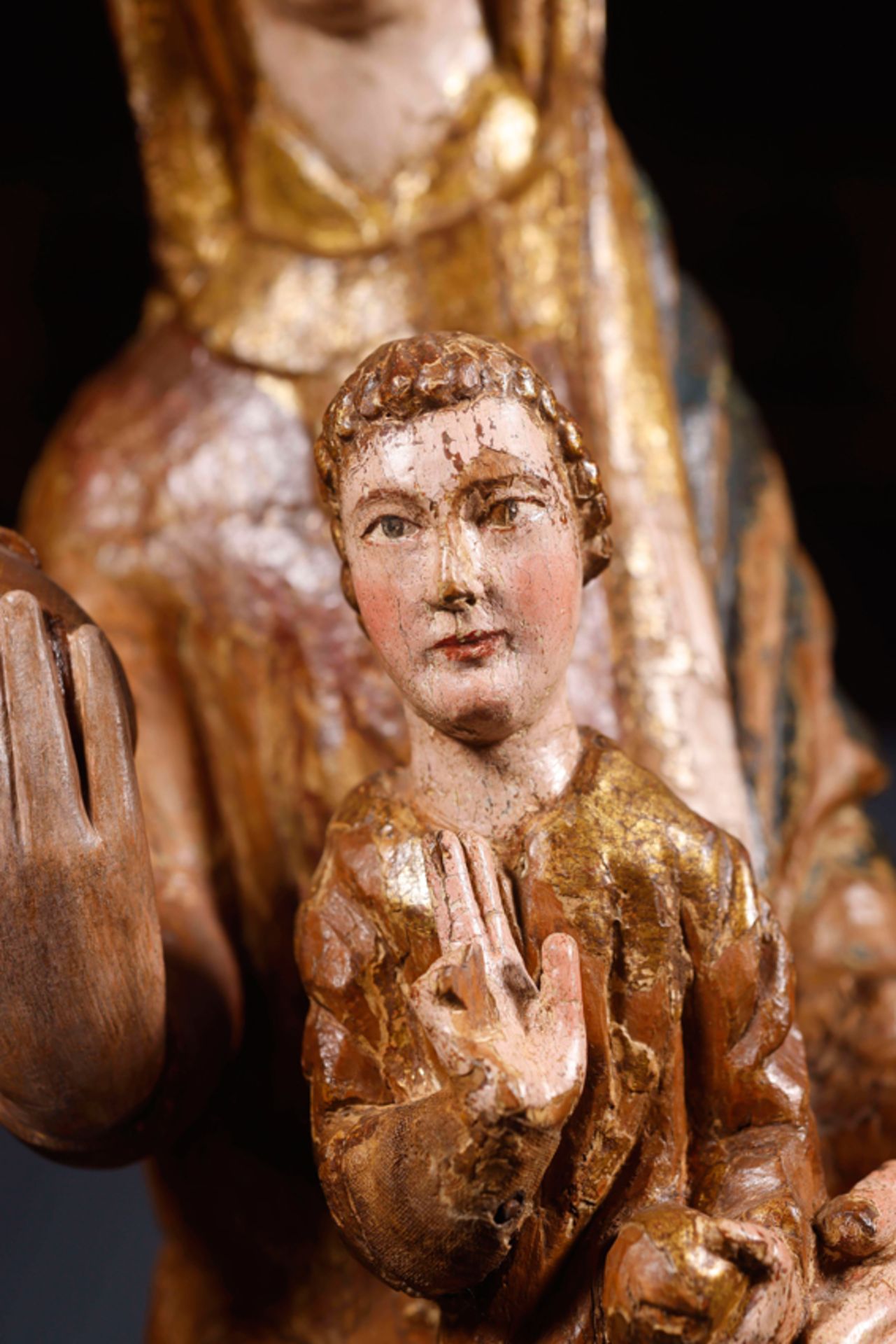 "Seat of Wisdom, Sedes Sapientae". Carved, gilded and polychromed wooden sculpture. Anonymous Castil - Image 5 of 6