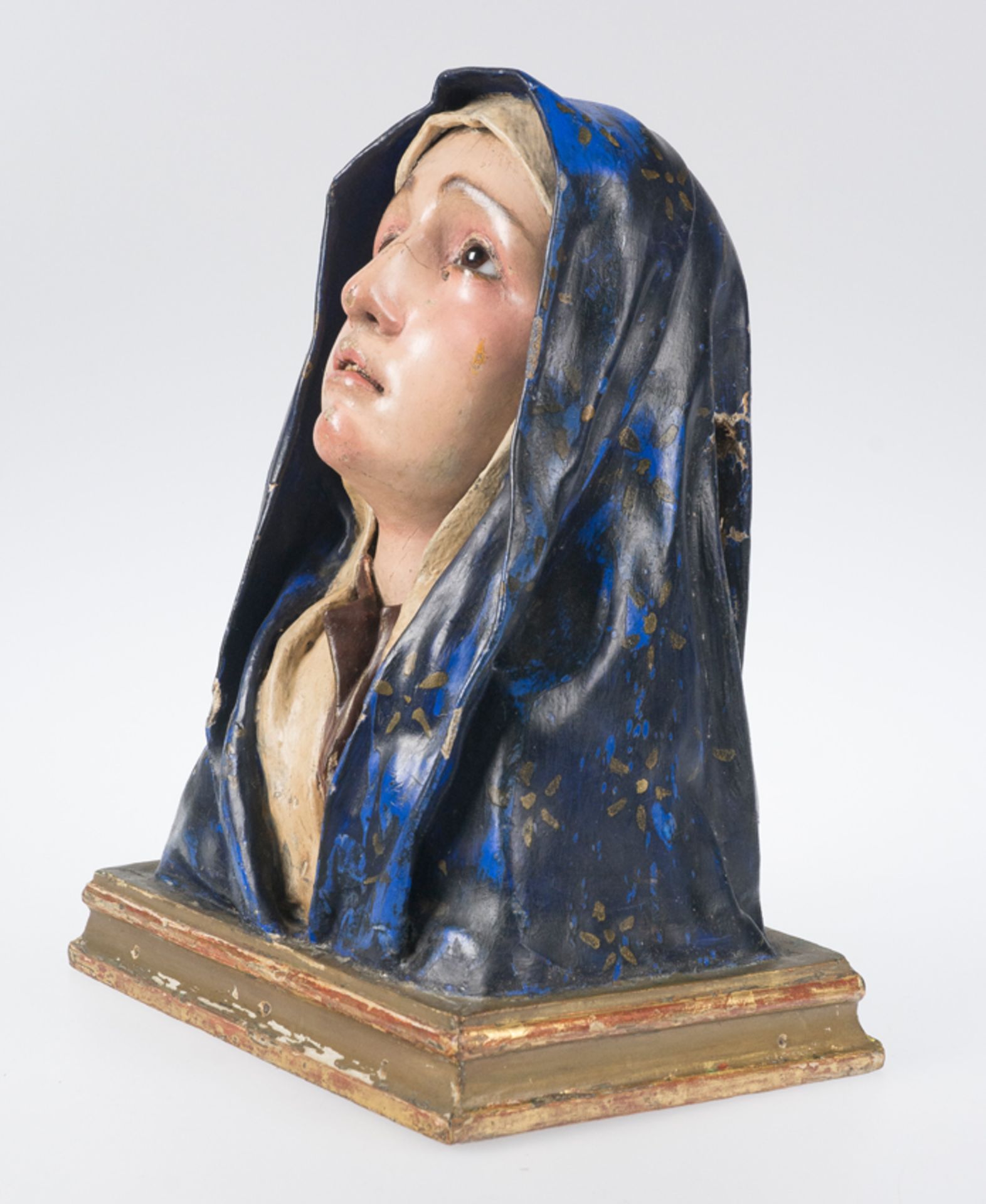 "Bust of Our Lady of Sorrows". Anonymous from Granada. Late 17th century. - Image 5 of 8