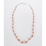 Antique carnelian necklace.