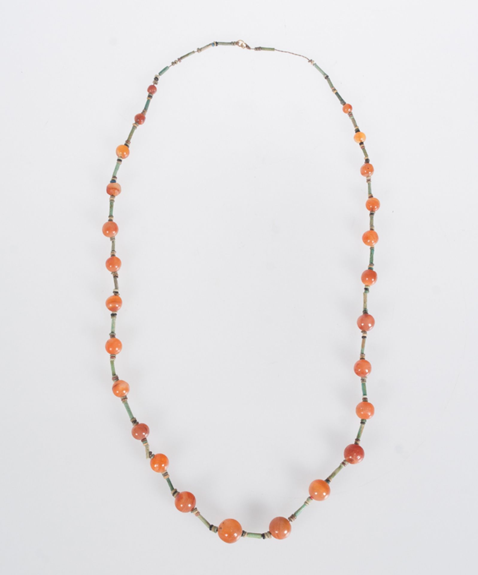 Antique carnelian necklace.