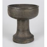 Goblet with bronze base. China. 17th - 18th century.