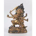 Gilded bronze sculpture. Tibet. 19th century.