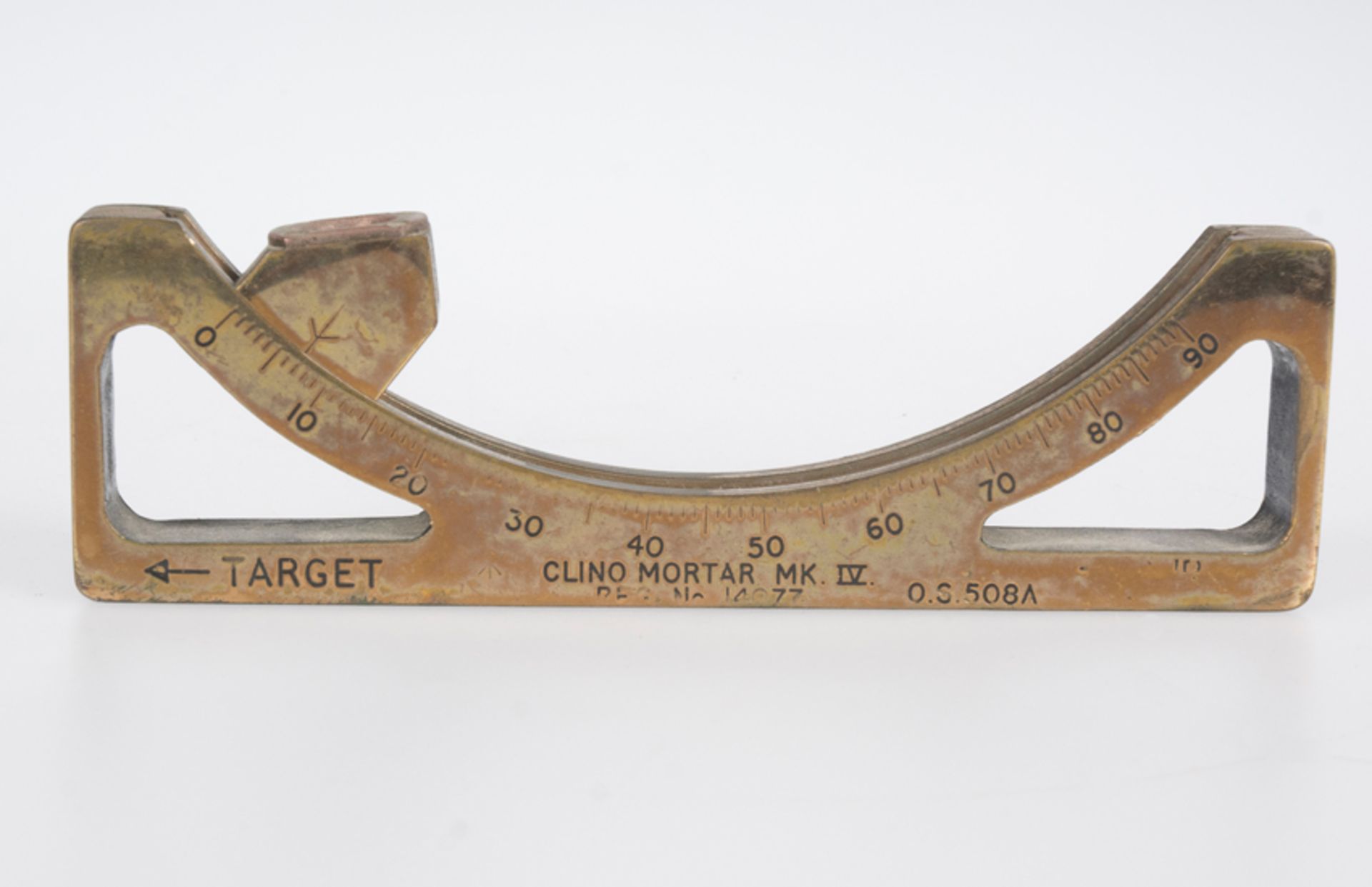 Bronze military clinometer. Clino Mortar MK IV. 19th century. - Image 4 of 8