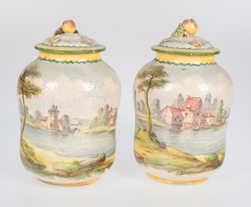 Pair of pottery jars. Lille. France. 1767. - Image 3 of 12