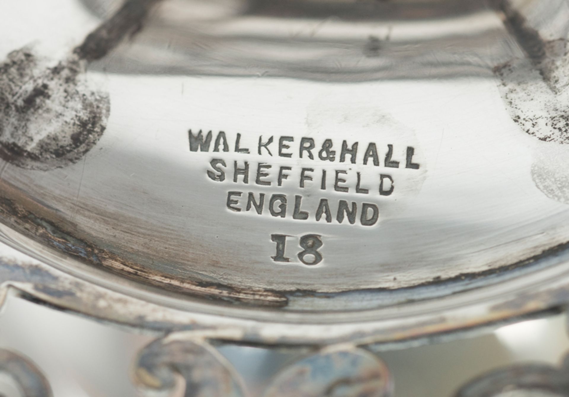 Silver centrepiece marked Walker and Hall, Sheffield England 18.England. First third of the - Image 9 of 12