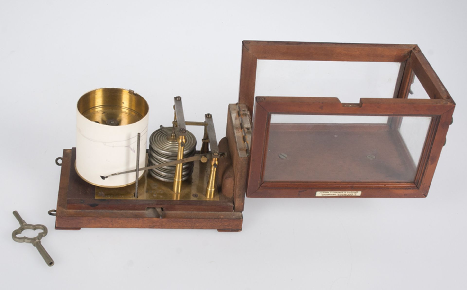 Marine barograph. Paris. France. 19th century. - Image 8 of 9