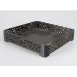 Carved wooden tray. Southern China. 19th century.