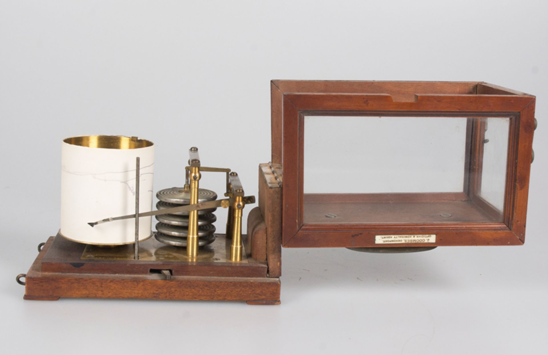 Marine barograph. Paris. France. 19th century. - Image 7 of 9