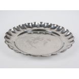 Large silver plate. Colonial work. Possibly Guatemala or Leon, Nicaragua. 18th century.