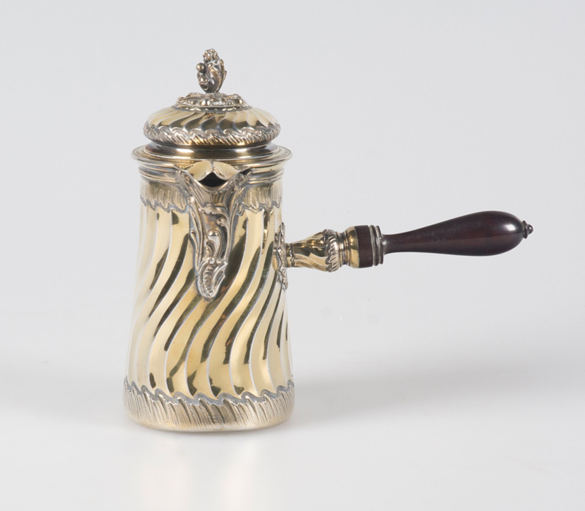 Silver vermeil chocolate pot. Marked "Boin Taburet a Paris, G.Boin and with the Minerva mark". Franc - Bild 2 aus 6