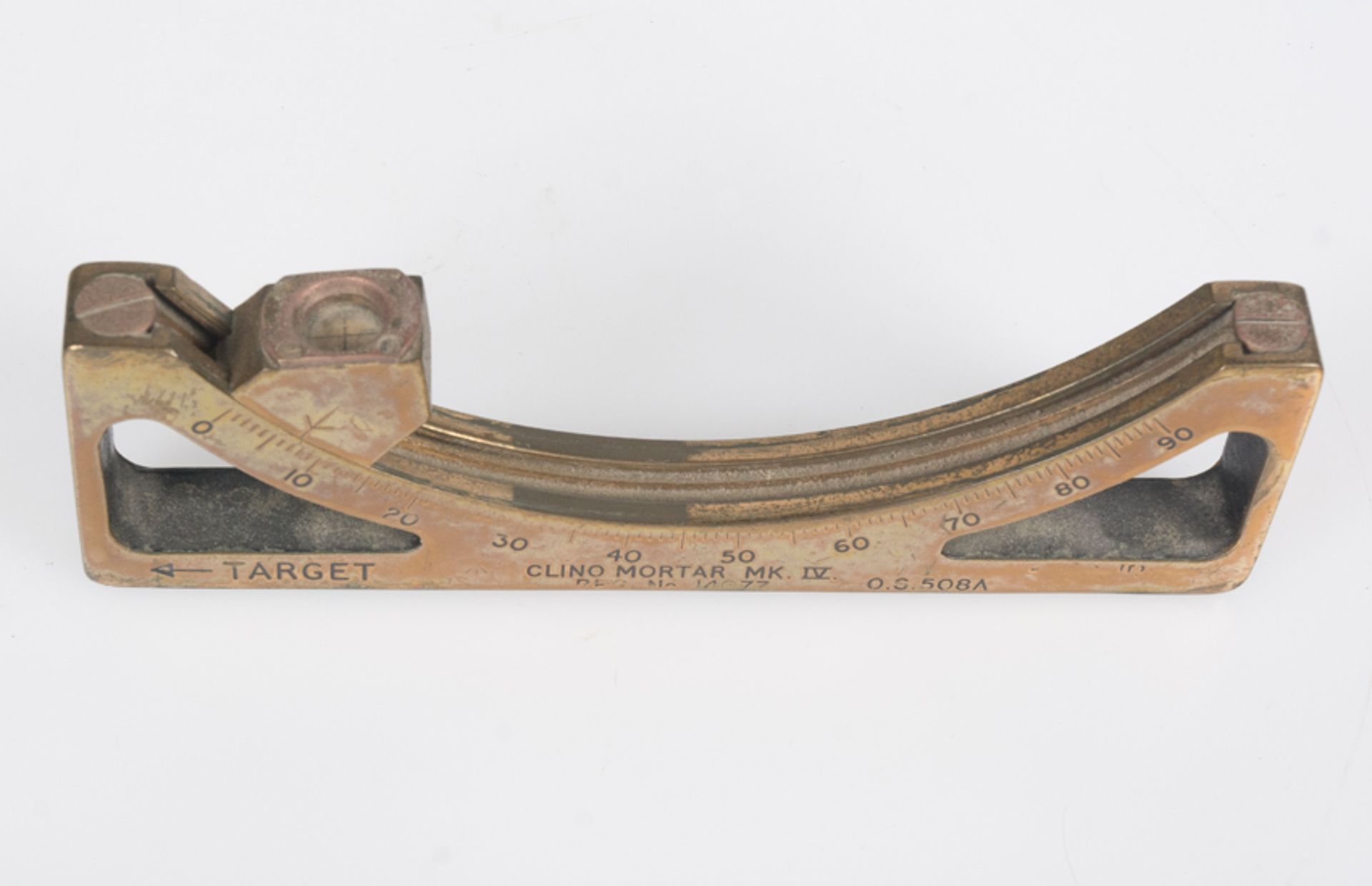 Bronze military clinometer. Clino Mortar MK IV. 19th century. - Image 6 of 8