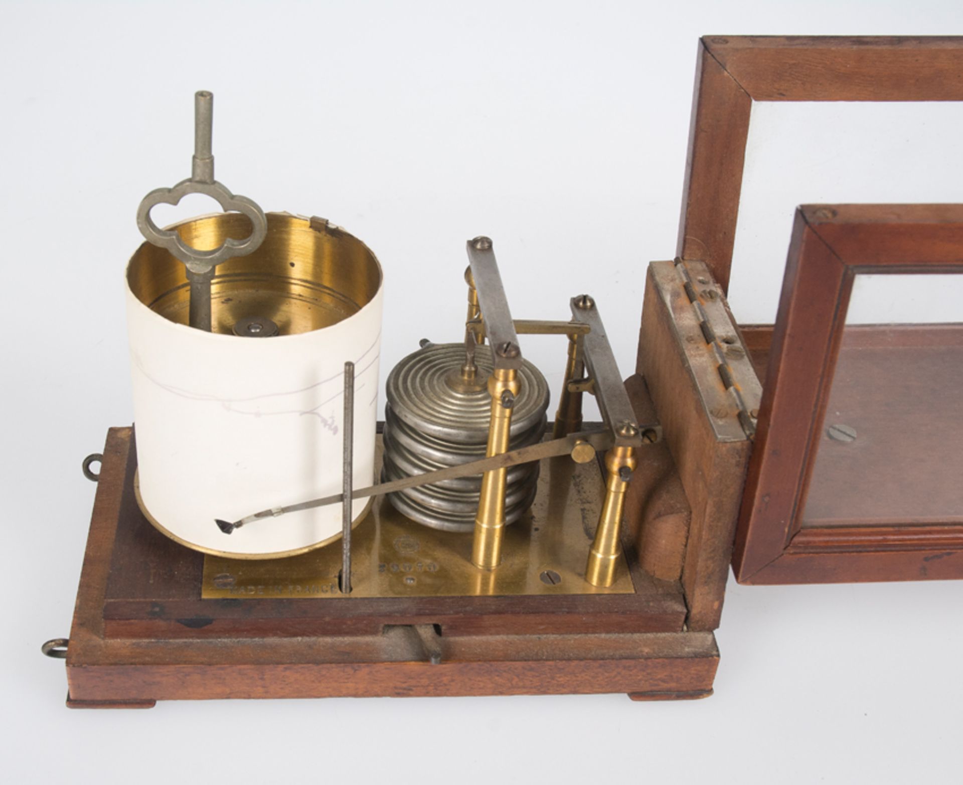 Marine barograph. Paris. France. 19th century. - Image 3 of 9