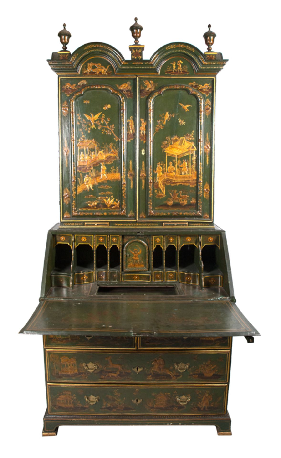 Carved, lacquered and gilded wooden cabinet with Chinese-style decoration England. 19th century. - Bild 3 aus 11