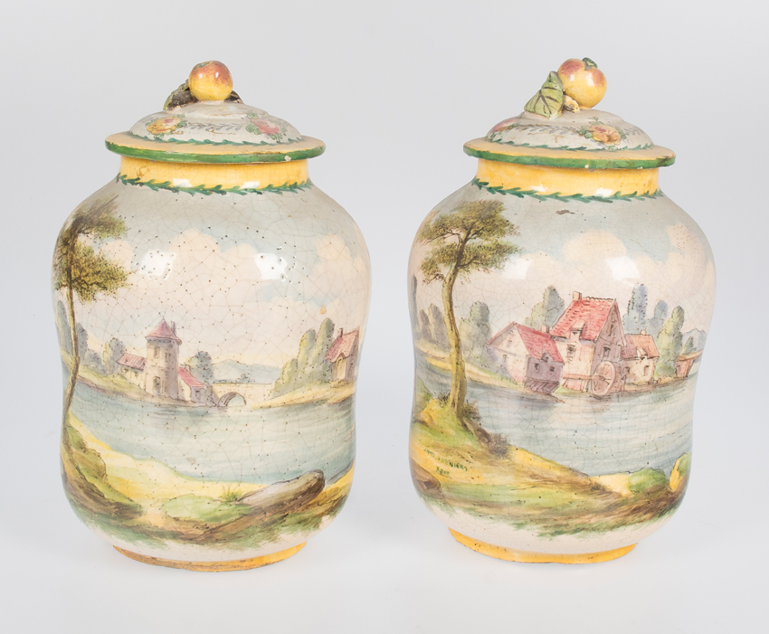 Pair of pottery jars. Lille. France. 1767. - Image 4 of 12