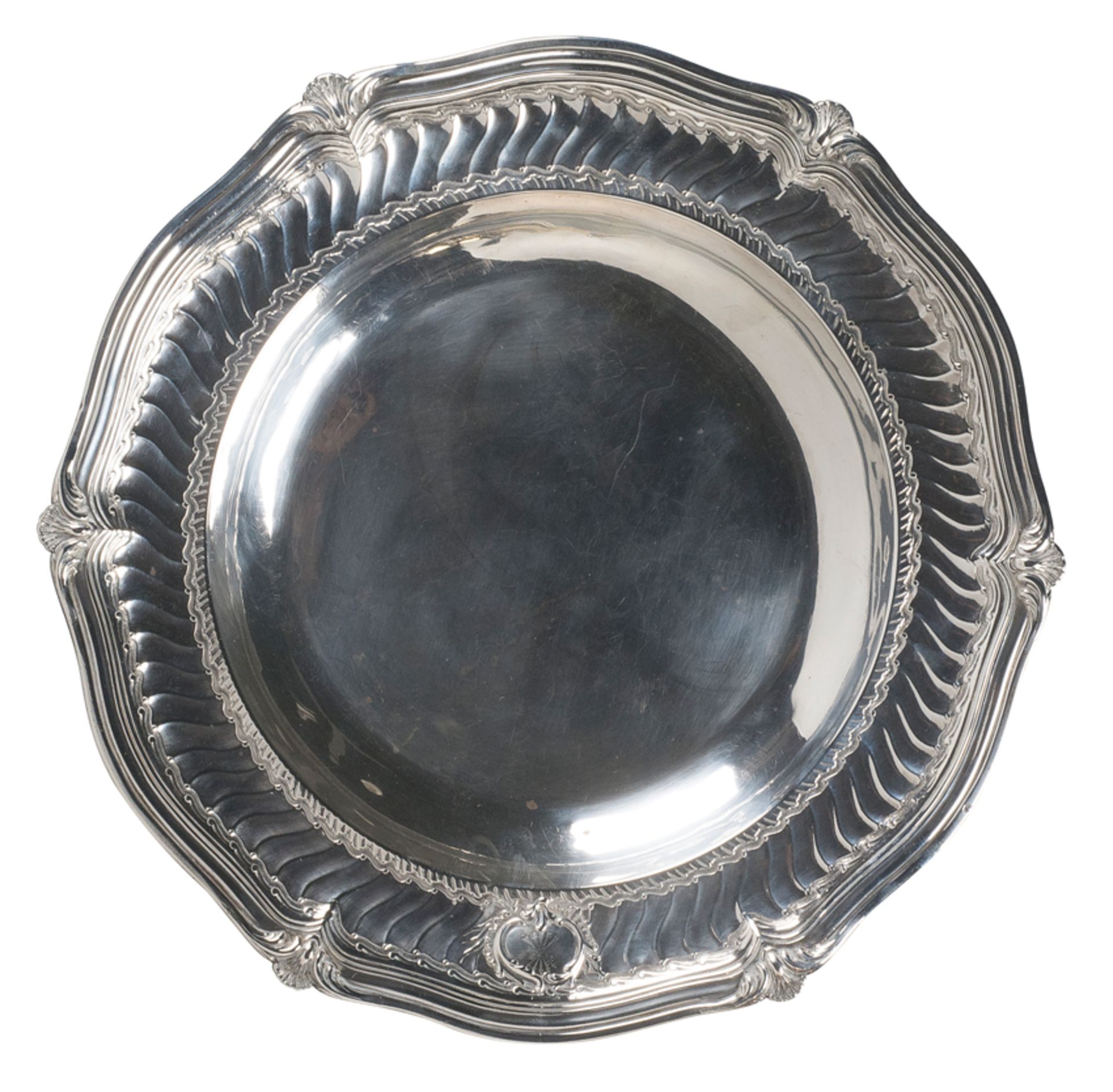 Silver plate marked "Boin Taburet a Paris. France. Late 19th century.Minerva mark. France. L