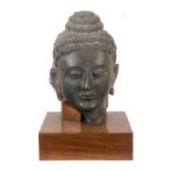 "Buddha". Head in sculpted schist. Gandarha. India