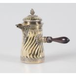 Silver vermeil chocolate pot. Marked "Boin Taburet a Paris, G.Boin and with the Minerva mark". Franc
