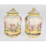 Pair of pottery jars. Lille. France. 1767.