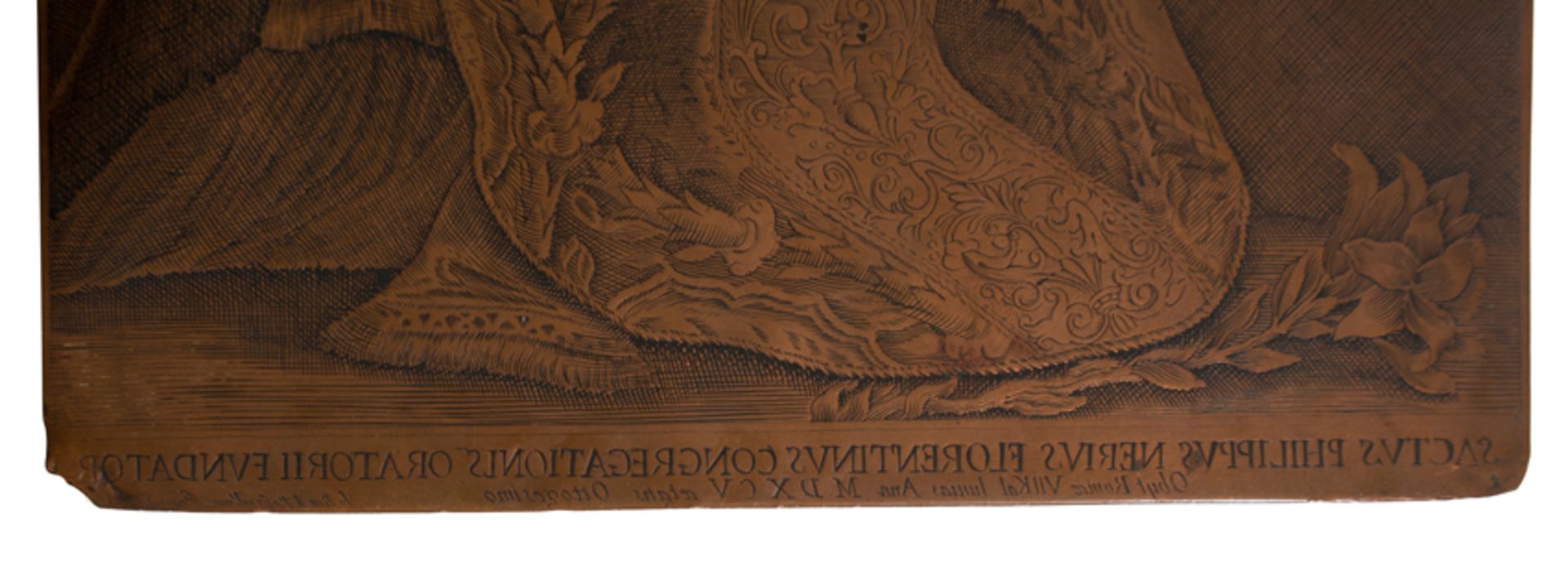 Engraving copper plaque, worked on both sides.  16th and 18th century. - Image 12 of 12
