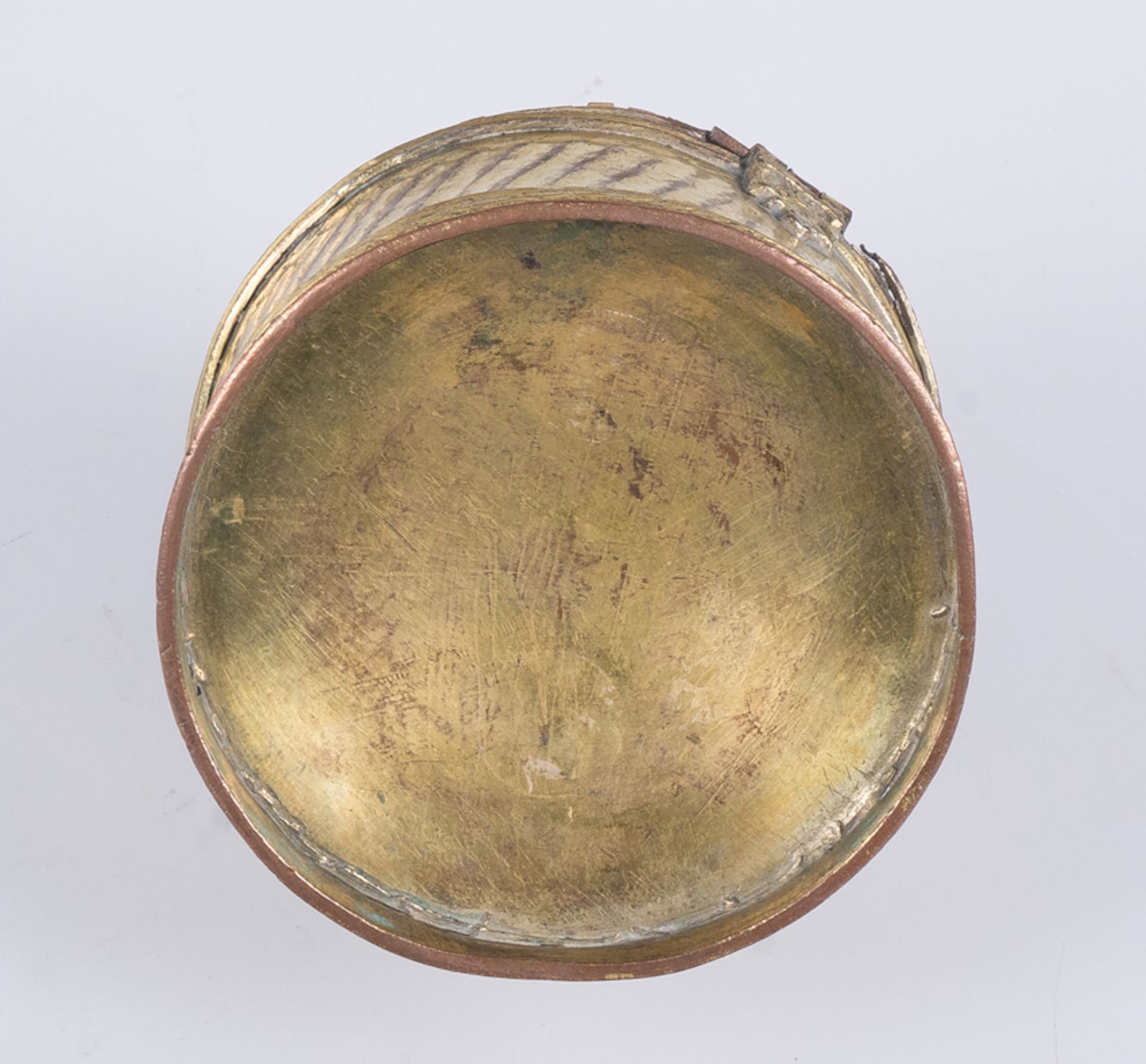 Gilded copper pyx. Gothic. 15th century. - Bild 6 aus 6