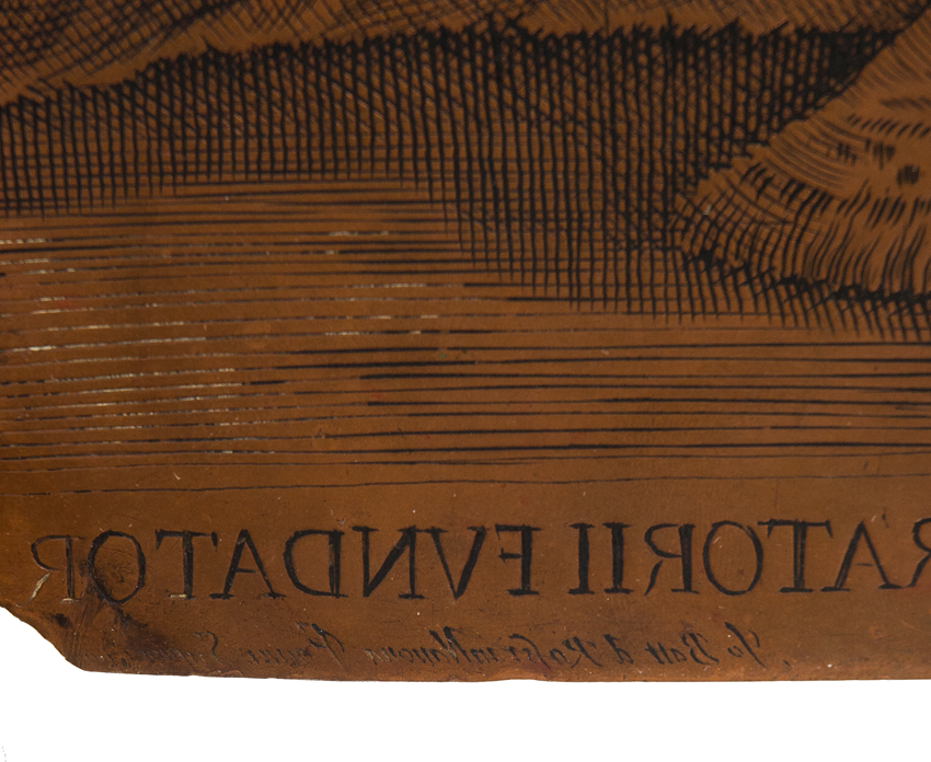 Engraving copper plaque, worked on both sides.  16th and 18th century. - Image 10 of 12