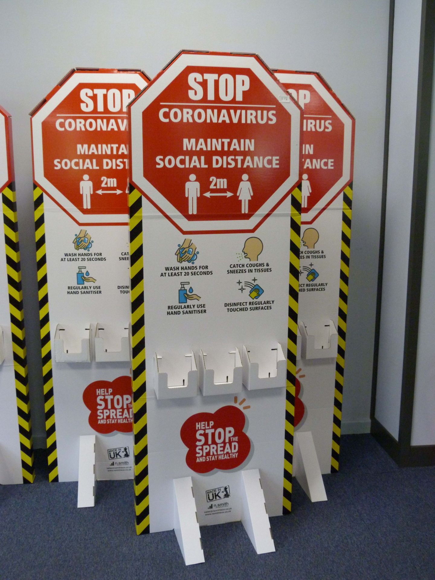3 Double Side Coronavirus Disinfectant stations