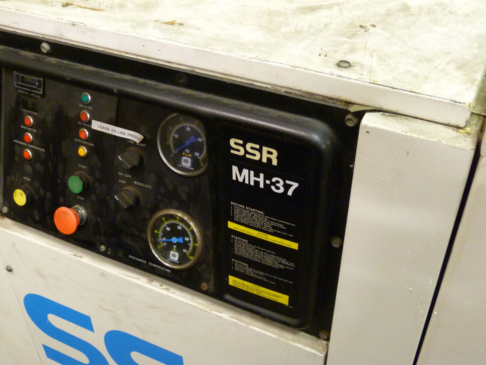 INGERSOL RAND SSR MH37 Screw Compressor 22100 hrs - Image 2 of 3