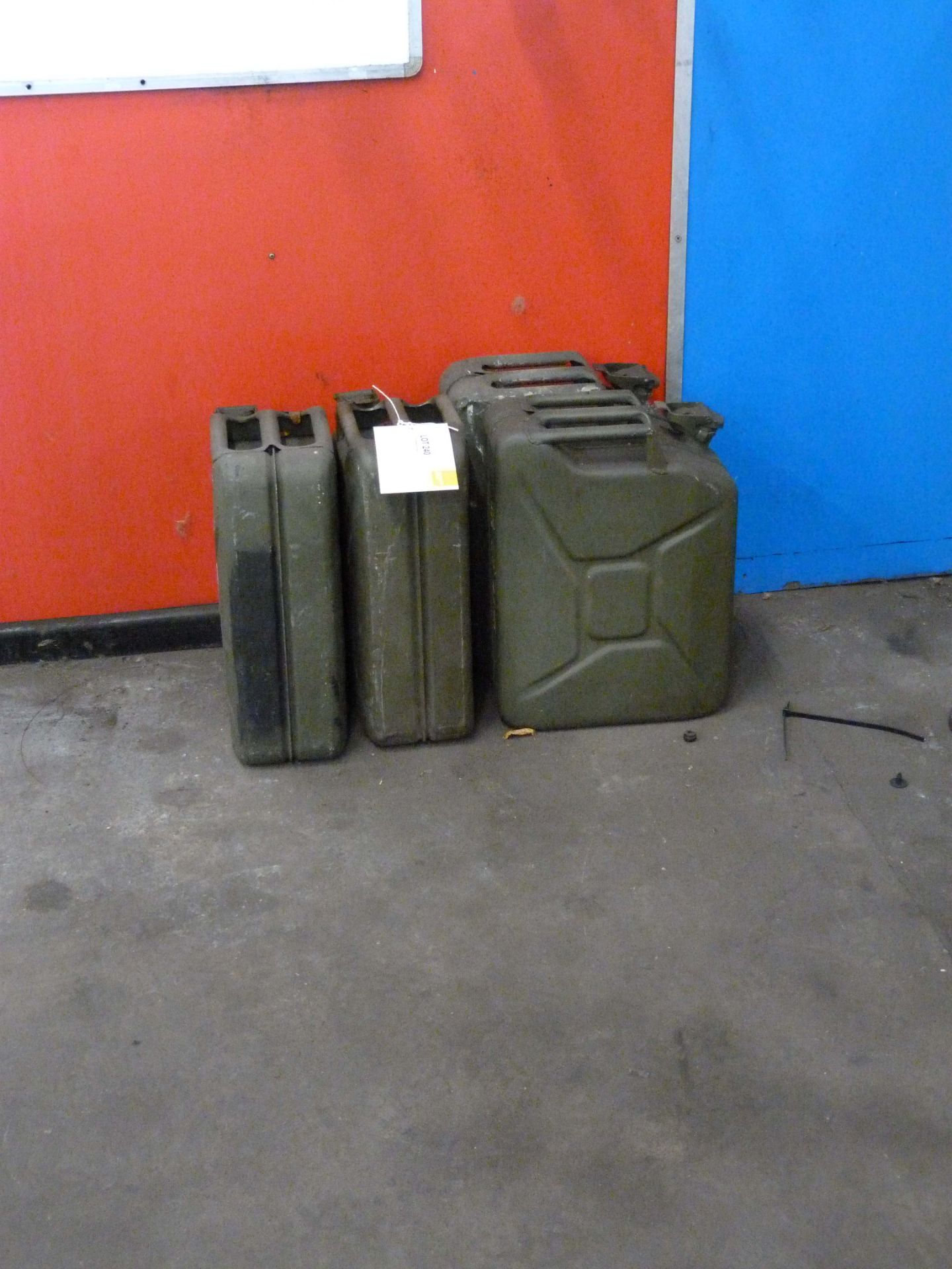 4 Jerry cans with contents