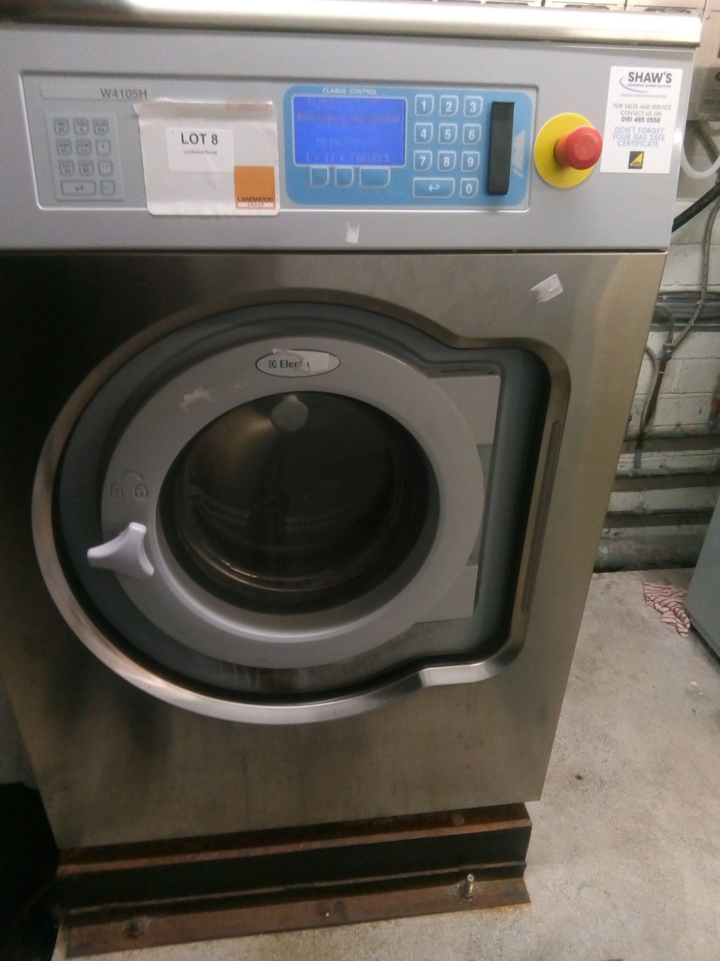 ELECTROLUX W4105H Clarus commercial washing machine. Serial no. 00522/0492777 - 3 phase