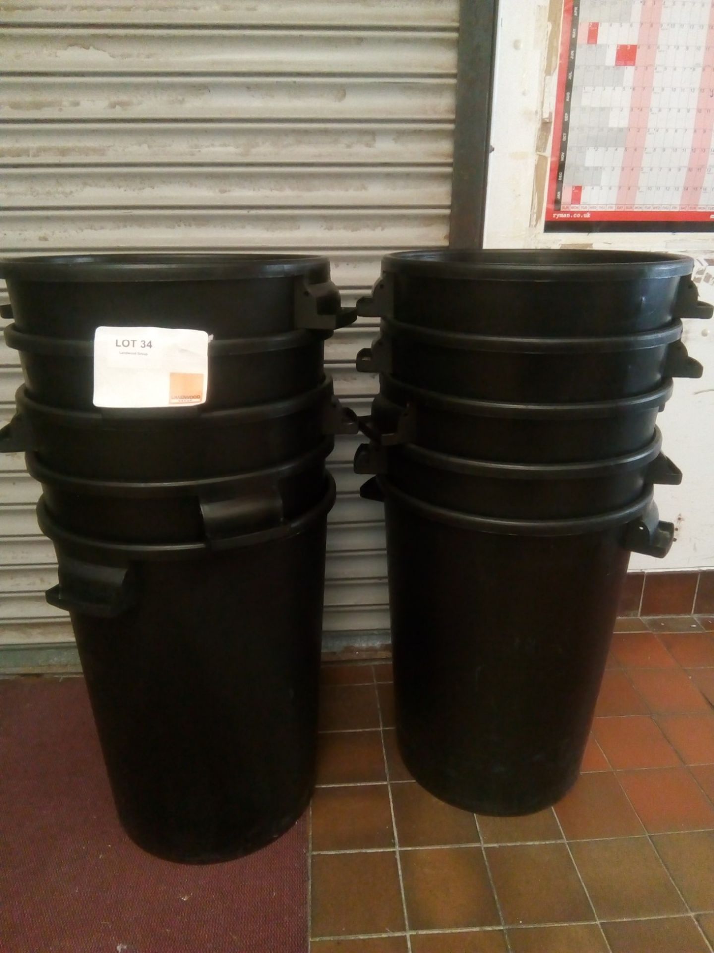 10 x black bins