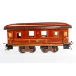 Märklin Kaiser-Speisewagen 1842, S 1, uralt, rotbraun, HL, Aufschrift ”50”, mit Inneneinrichtung,