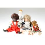 4 Puppen, Schildkröt/Kämmer & Reinhardt Nr. 406 (Körper nicht original, Gummis locker), Badepuppe (