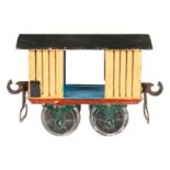 Märklin ged. Güterwagen 1803, S 0, uralt, HL, breite Bügelkupplungen, Alterungsspuren, L 8, Z 2