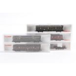 5 Fleischmann Wagen 8299, 8800, 8801, 8802 und 8803, S N, tw besch., je im OK, Z 3