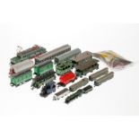 Konv. Loks und Wagen, Spur TT/N/Z, darunter Dampflok ”3673” und Krokodil E 94 065, u.a. Märklin,