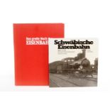 2 Bücher ”Schwäbische Eisenbahn” und ”Das große Buch der Eisenbahn”, Gebrauchsspuren