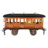 Märklin Abteilwagen 1856, S 1, uralt, HL, mit Inneneinrichtung, 6 AT, 6 imit. Lüfter, Dach und