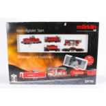 Märklin Zugpackung ”Feuerwehr” 29750, S H0, komplett, Alterungs- und Gebrauchsspuren, im leicht