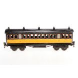 Märklin franz. Abteilwagen 2875 PLM, S 0, schwarz/orange, HL, LS tw ausgeb., gealterter Lack, L