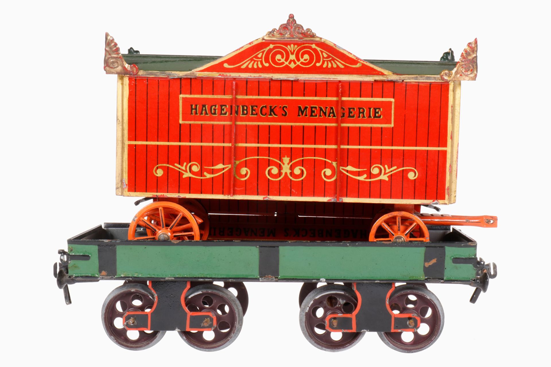 Dekorativer Märklin-Nachbau von uralt Zirkuszug, S 3, feine Handlackierung, Unterwagenlänge wie - Bild 13 aus 30