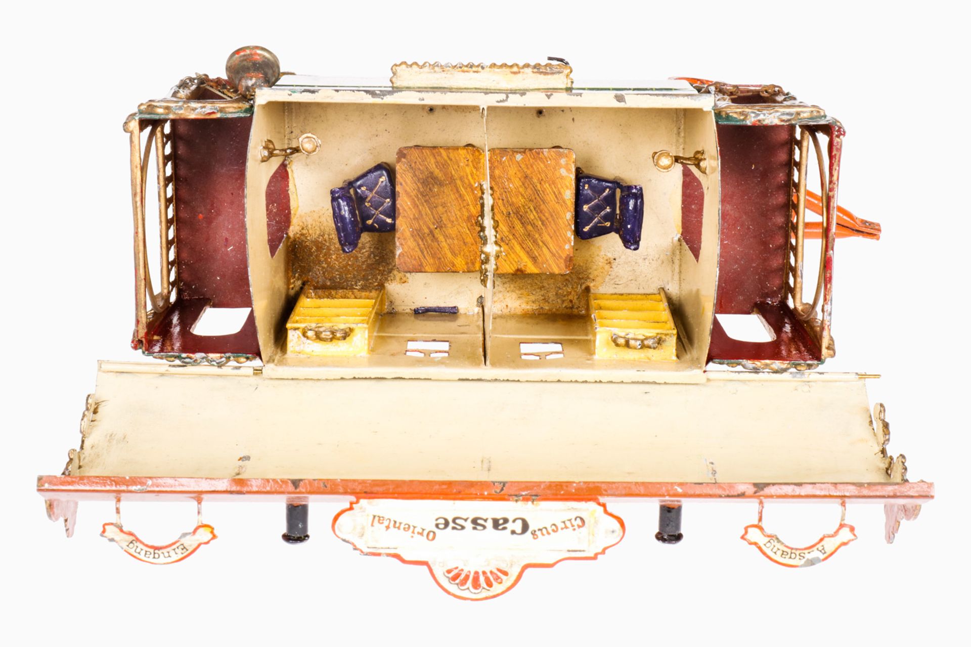 Dekorativer Märklin-Nachbau von uralt Zirkuszug, S 3, feine Handlackierung, Unterwagenlänge wie - Bild 6 aus 30