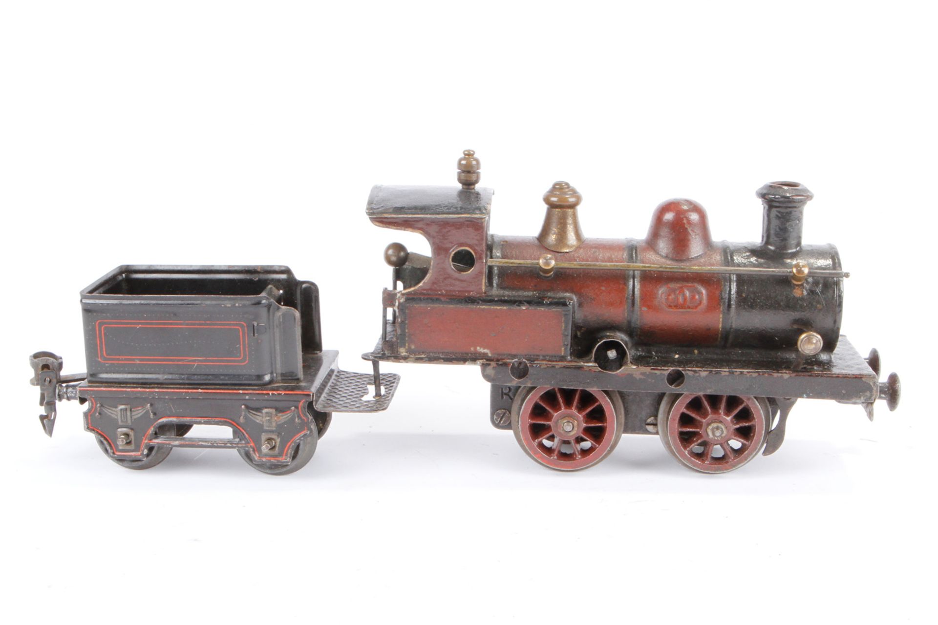 Märklin englische B-Dampflok R 1020, Spur 0, uralt, HL, mit falschem 2A-Tender, Uhrwerk intakt, - Bild 4 aus 4